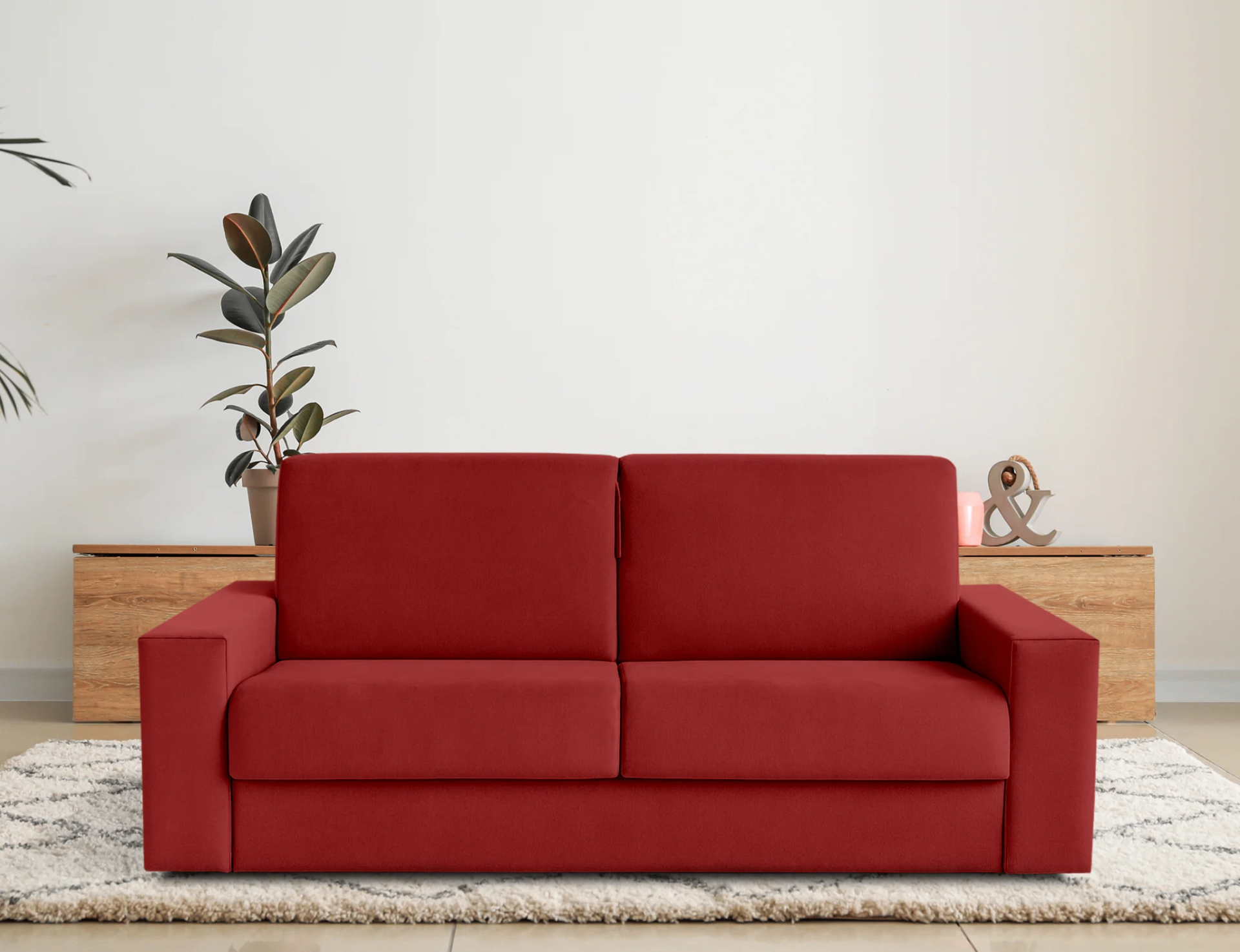 Divano letto Sofa Italia colore Bordeaux