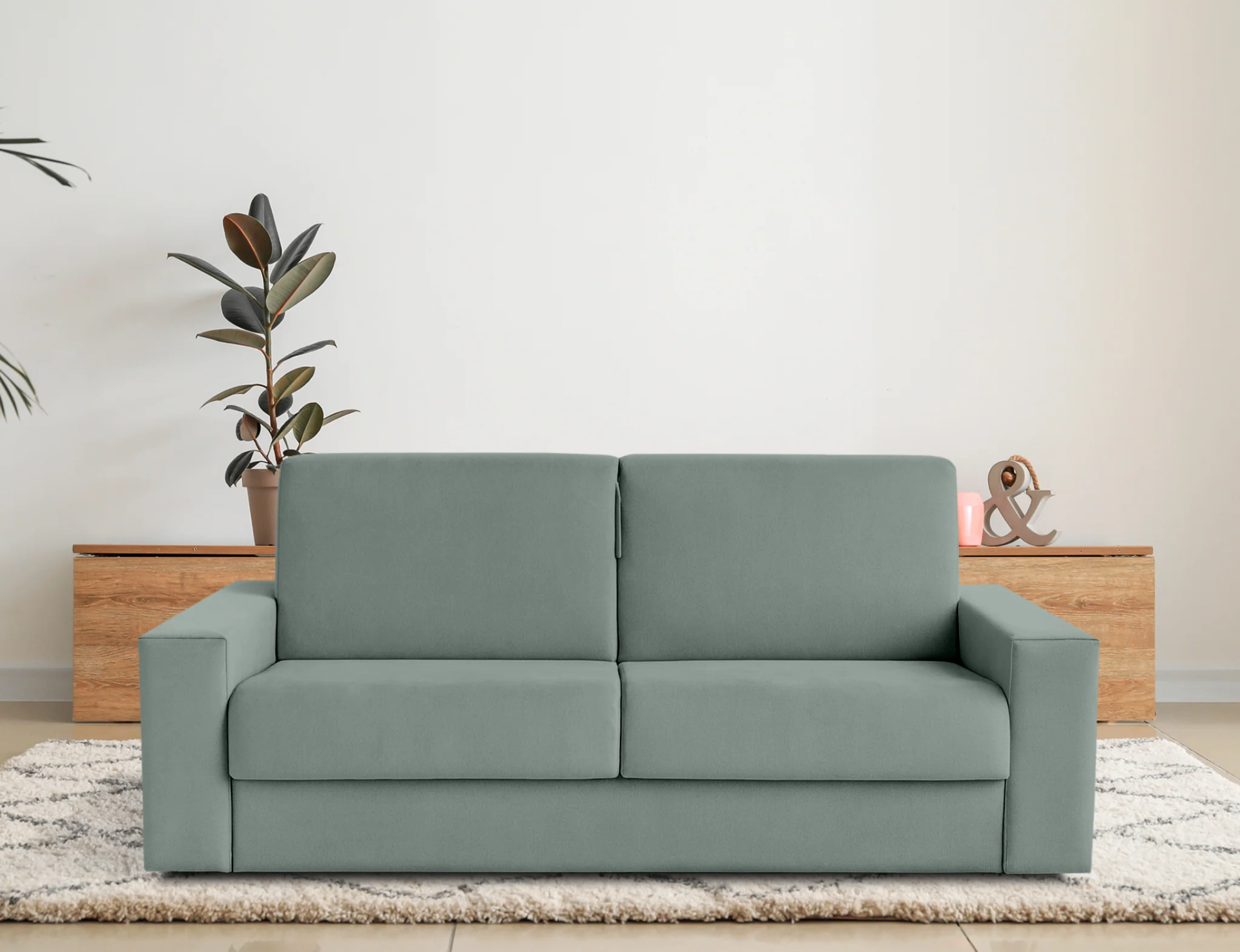 Divano letto Sofa Italia colore Water green