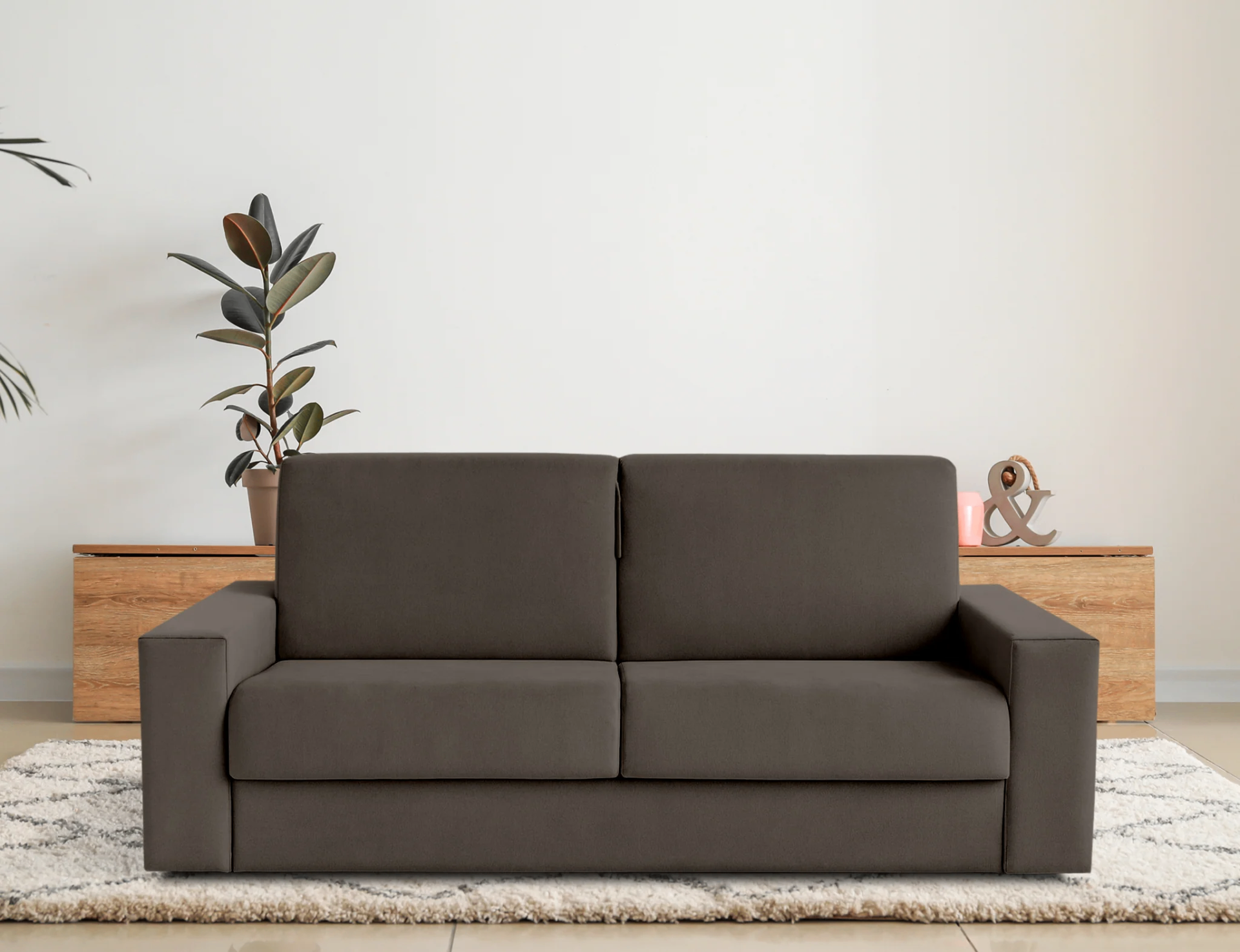 Divano letto Sofa Italia colore Brown